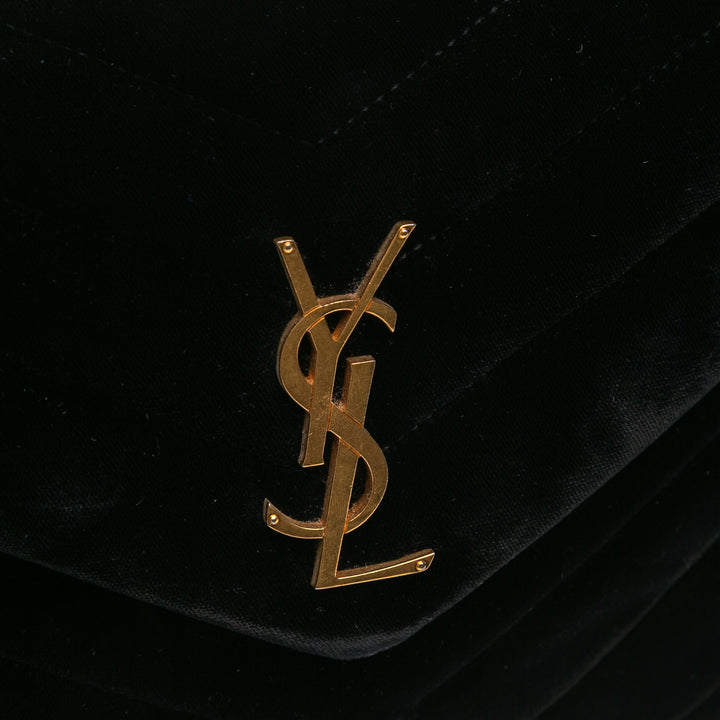 Saint Laurent Small Matelasse Velours Monogram LouLou Sac bandoulière