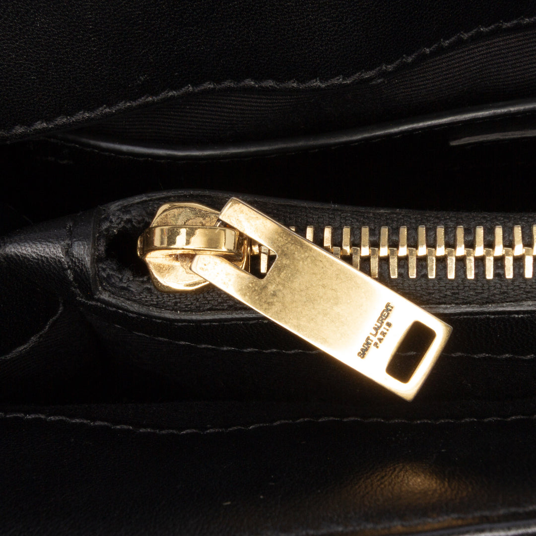 Saint Laurent Small Matelasse Velours Monogram LouLou Sac bandoulière