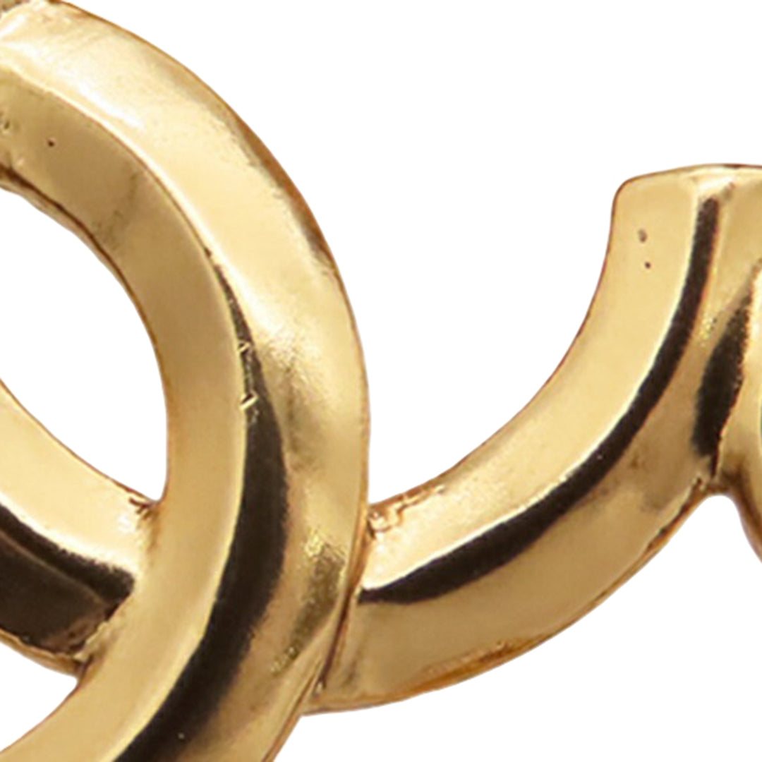 Chanel CC plaqué Strass Perles fantaisie Heart Broche Métal