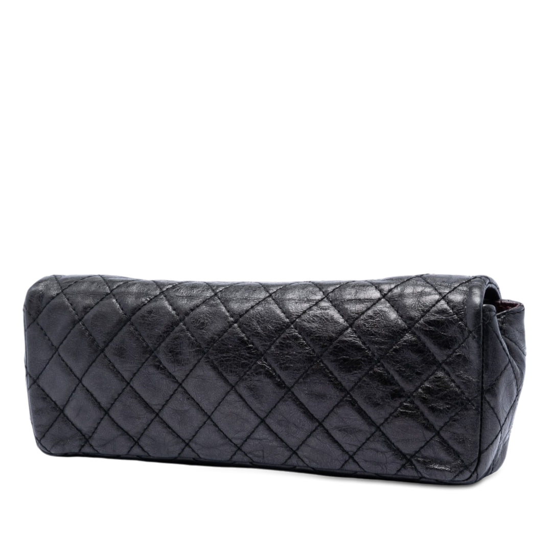 Chanel Matelassé Glazed Cuir de veau Reissue 2.55 East West à rabat