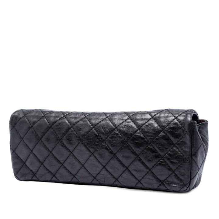 Chanel Matelassé Glazed Cuir de veau Reissue 2.55 East West à rabat