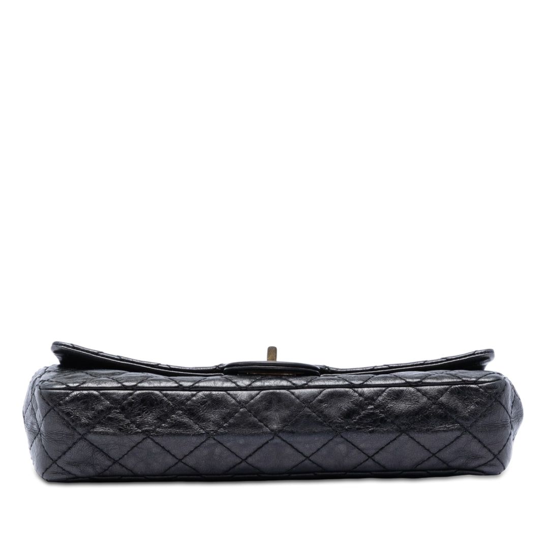 Chanel Matelassé Glazed Cuir de veau Reissue 2.55 East West à rabat