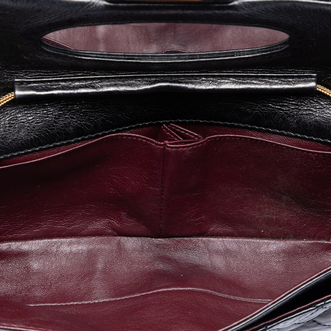 Chanel Matelassé Glazed Cuir de veau Reissue 2.55 East West à rabat