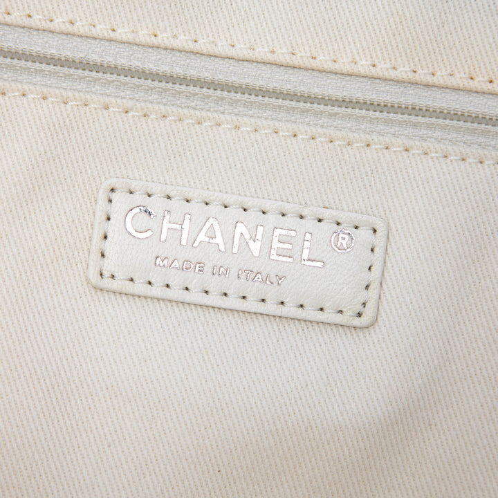 Chanel CC Striped Toile Shopper Cabas