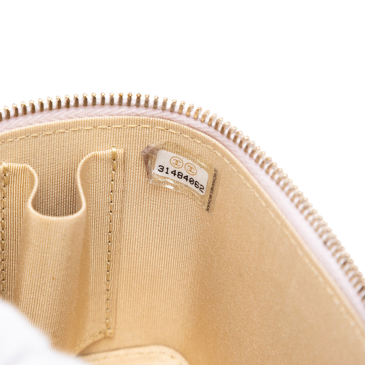 Chanel Mini Matelassé Cuir d’agneau Perle Crush Vanity avec chaîne