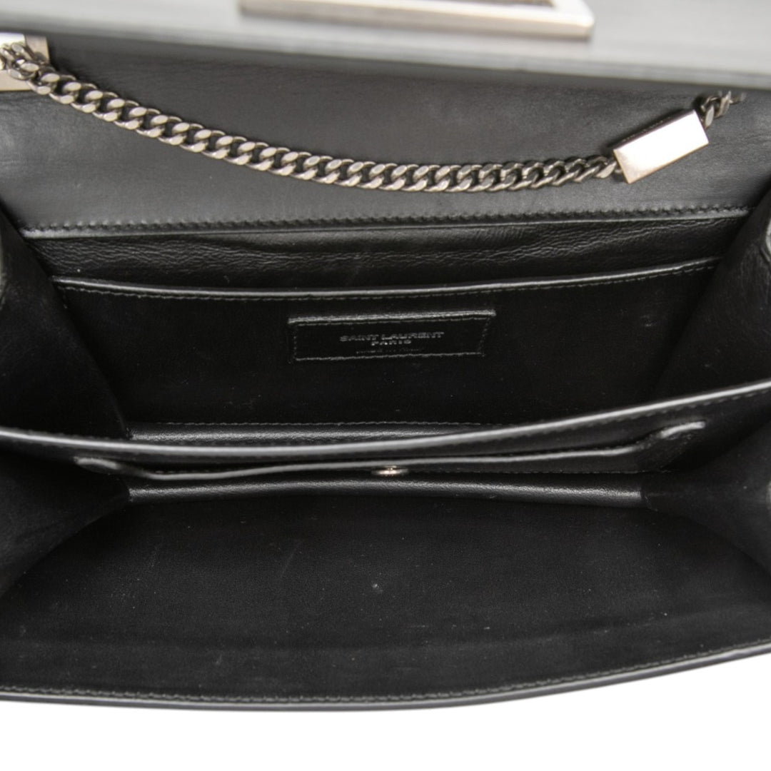 Saint Laurent Smooth Cuir de veau Metropolis Chain Sac porté croisé