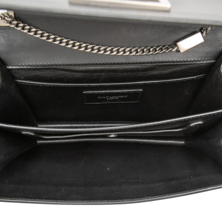 Saint Laurent Smooth Cuir de veau Metropolis Chain Sac porté croisé