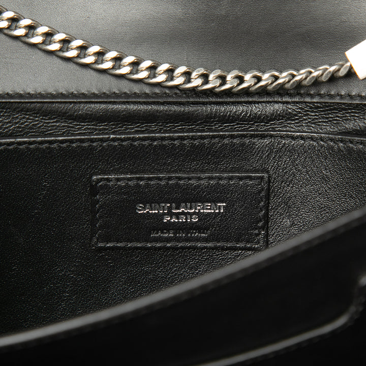 Saint Laurent Smooth Cuir de veau Metropolis Chain Sac porté croisé