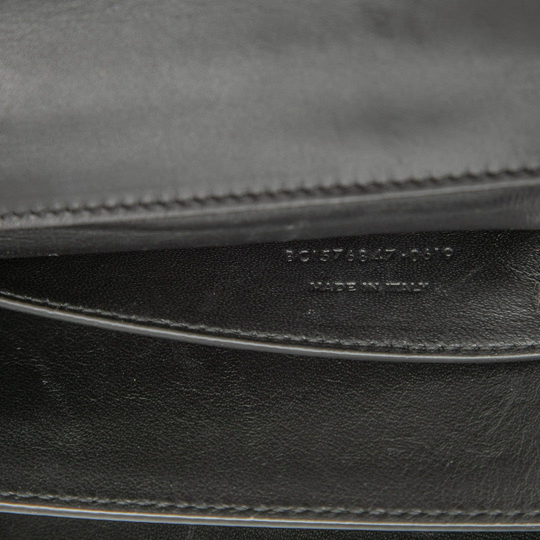 Saint Laurent Smooth Cuir de veau Metropolis Chain Sac porté croisé