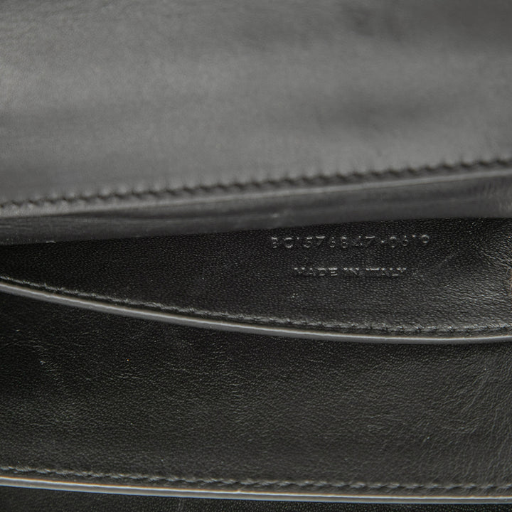 Saint Laurent Smooth Cuir de veau Metropolis Chain Sac porté croisé