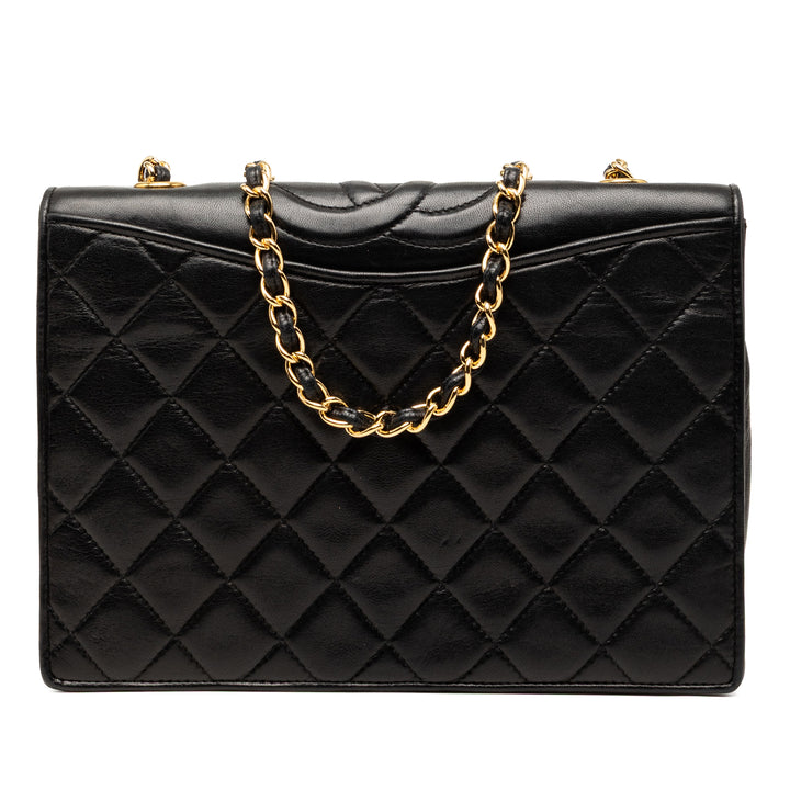 Chanel CC Matelassé Cuir d’agneau Rabat intégral Sac porté croisé