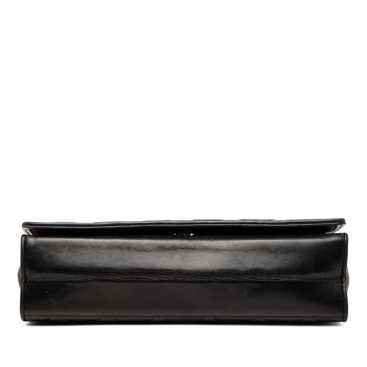 Chanel CC Matelassé Cuir d’agneau Rabat intégral Sac porté croisé