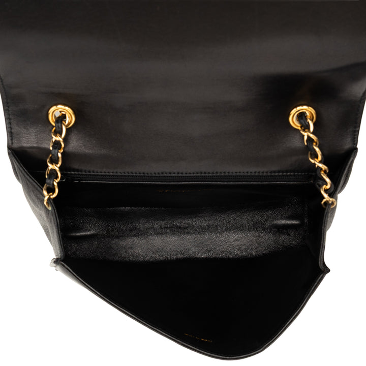Chanel CC Matelassé Cuir d’agneau Rabat intégral Sac porté croisé