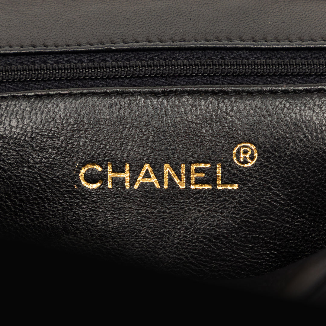 Chanel CC Matelassé Cuir d’agneau Rabat intégral Sac porté croisé