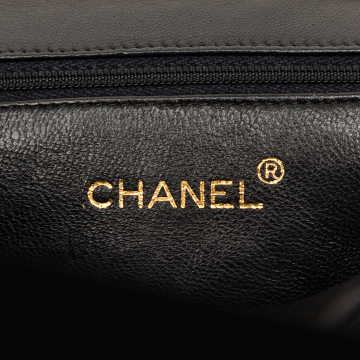 Chanel CC Matelassé Cuir d’agneau Rabat intégral Sac porté croisé