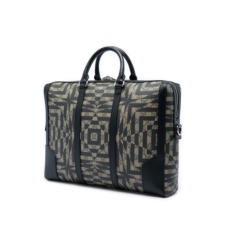 Caleido Eden Porte-documents GG Supreme Beige