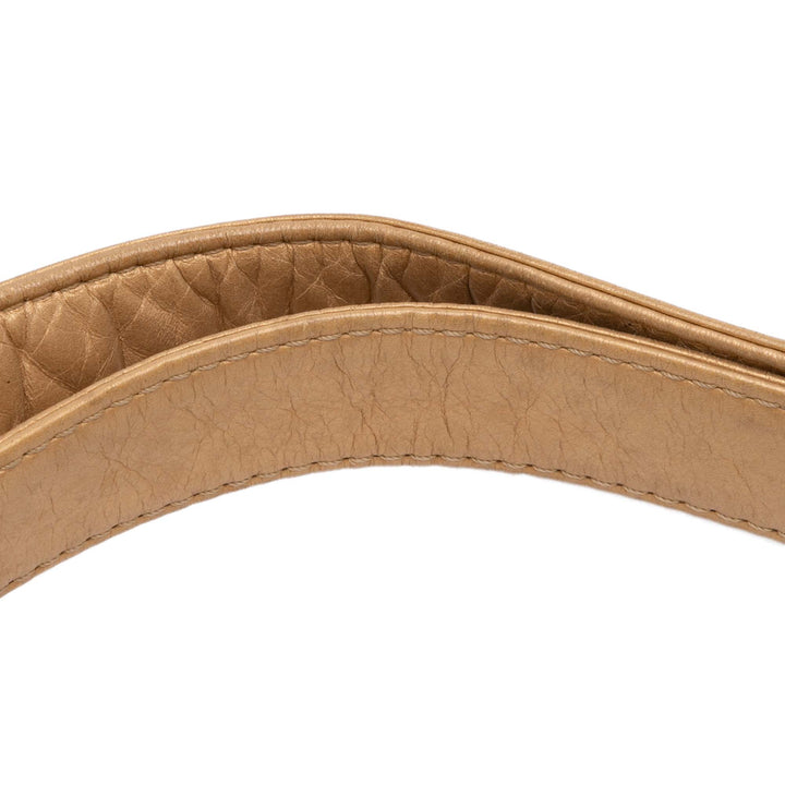 Chanel Distressed Cuir de veau Shopping In Moscow Cabas Doré