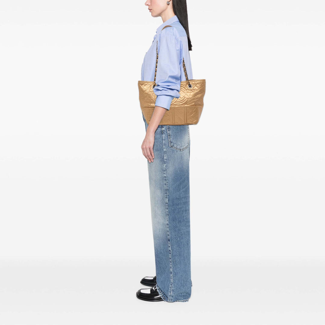 Chanel Distressed Cuir de veau Shopping In Moscow Cabas Doré