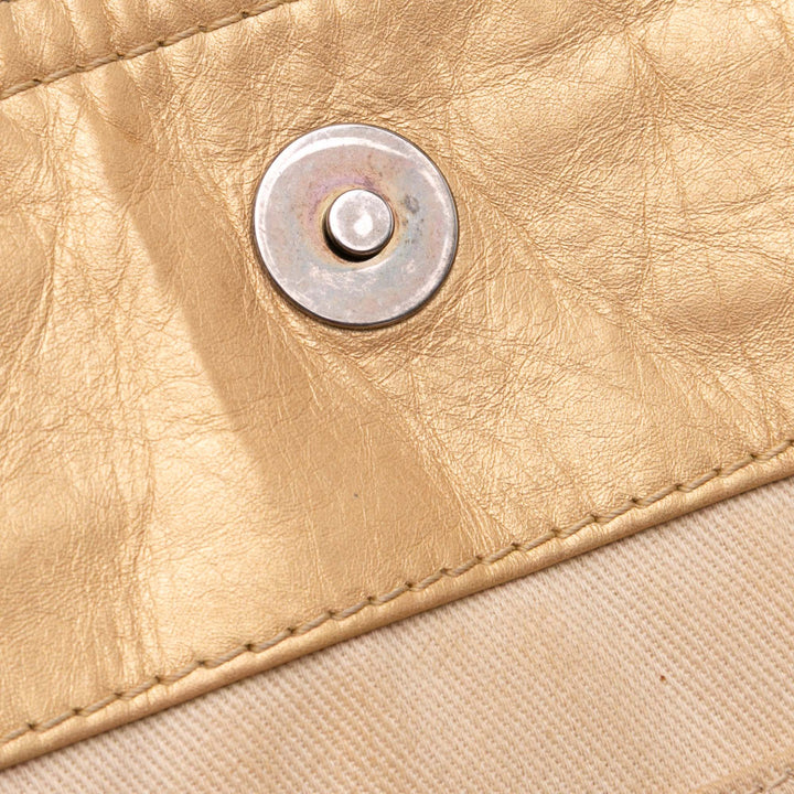 Chanel Distressed Cuir de veau Shopping In Moscow Cabas Doré