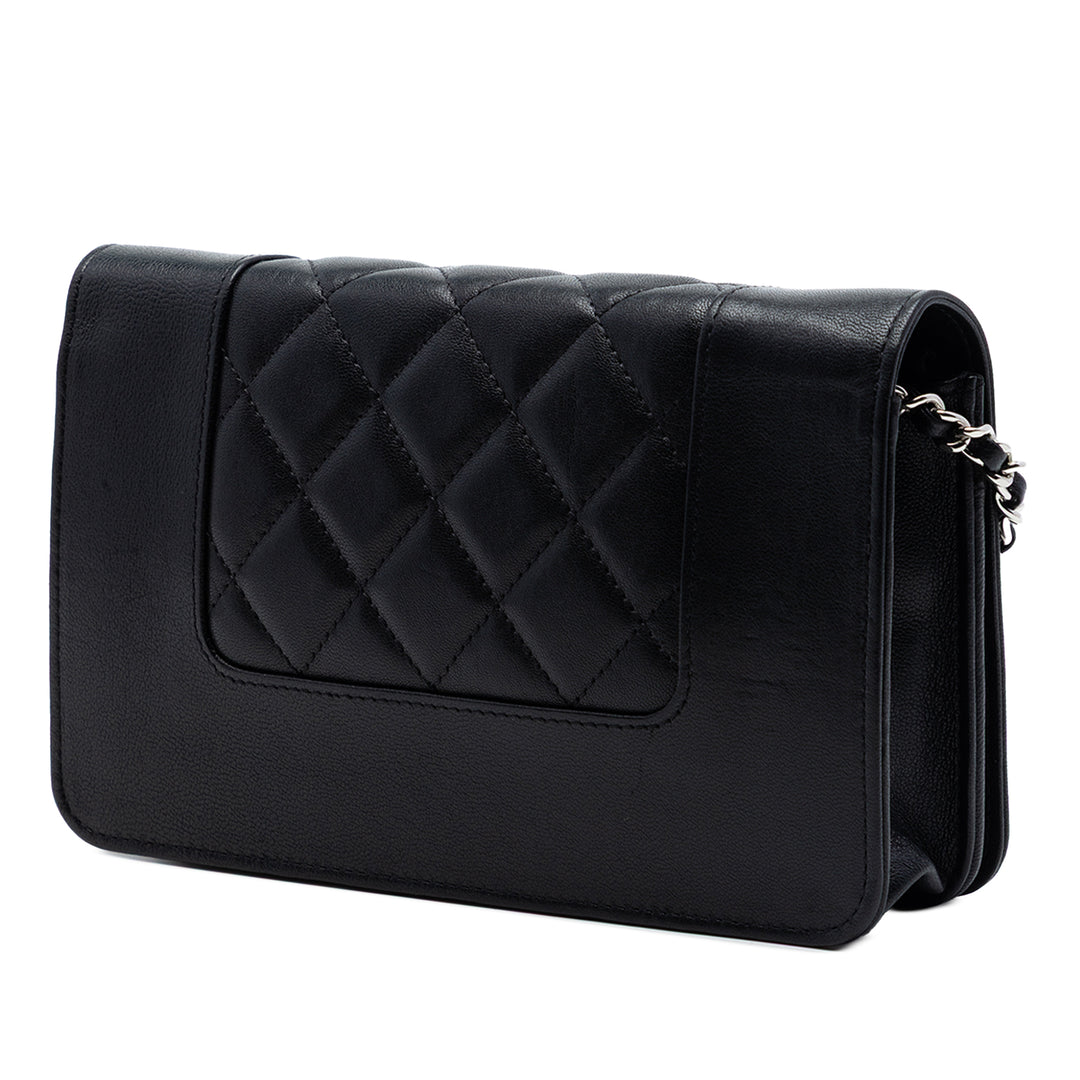 Chanel Matelassé Sheepskin Mademoiselle Wallet on Chain