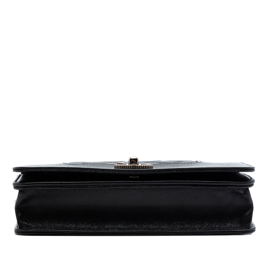Chanel Matelassé Sheepskin Mademoiselle Wallet on Chain