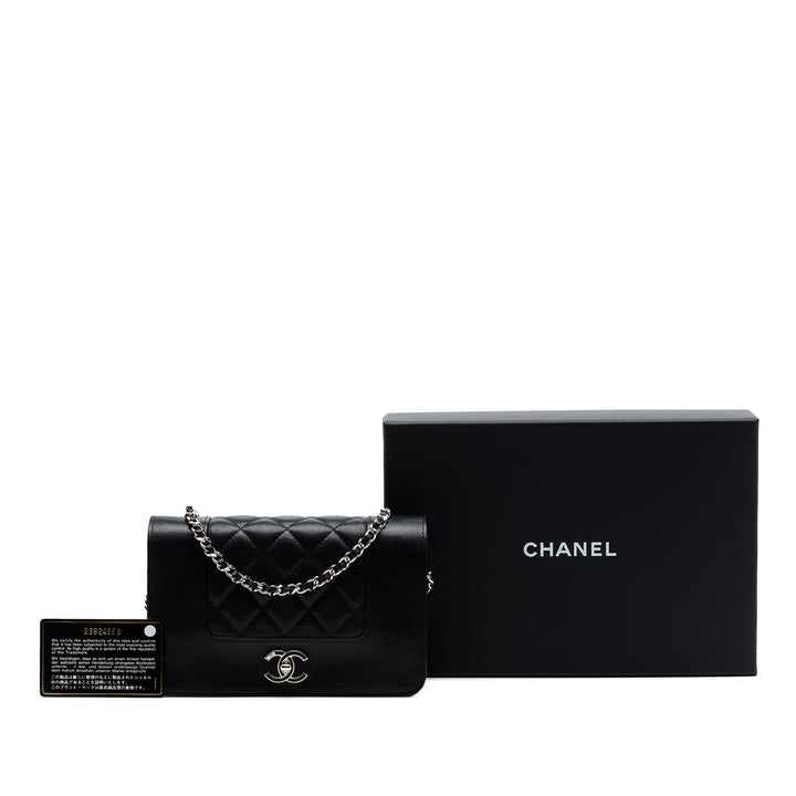 Chanel Matelassé Sheepskin Mademoiselle Wallet on Chain