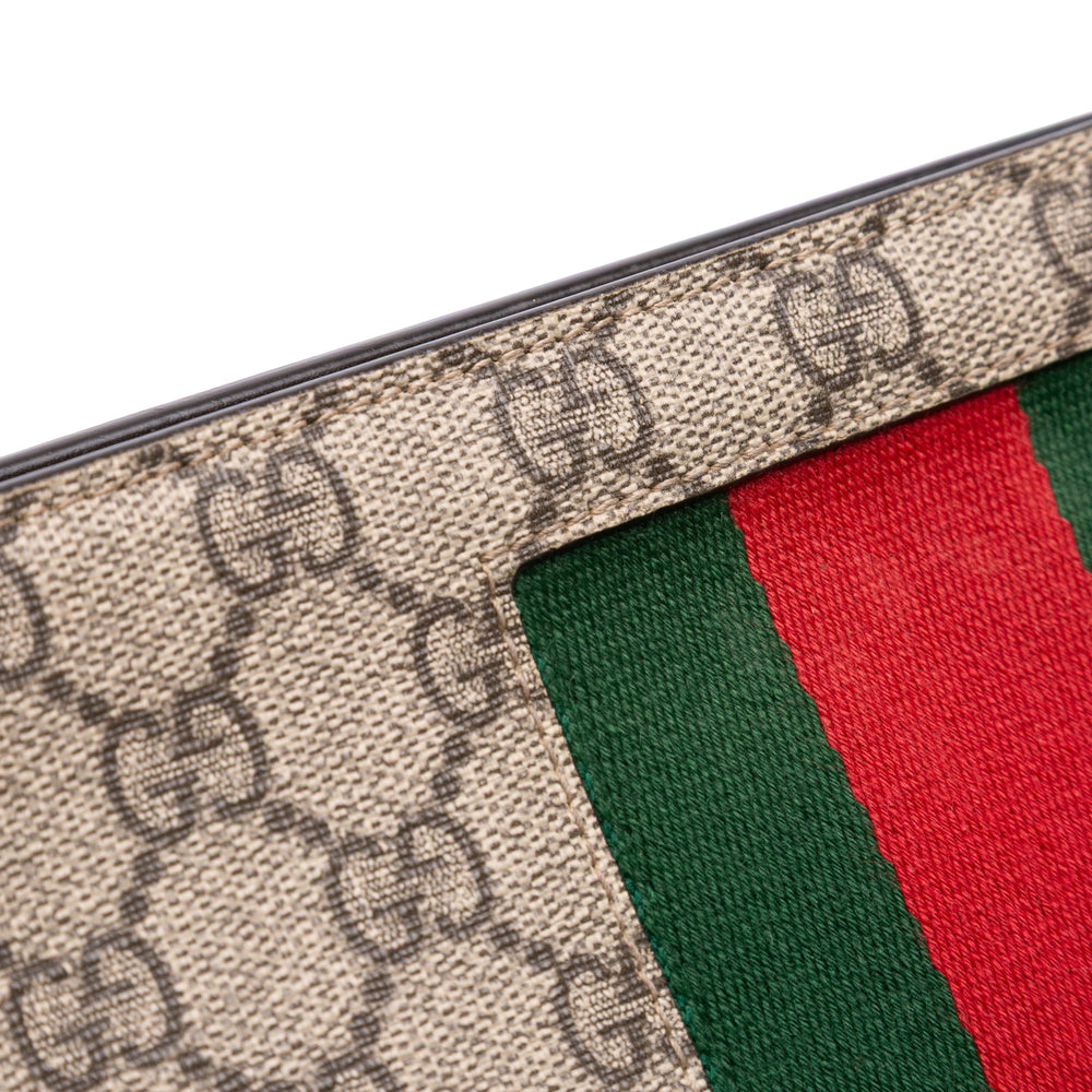 GG Supreme Web Clutch Brown - Gaby Paris