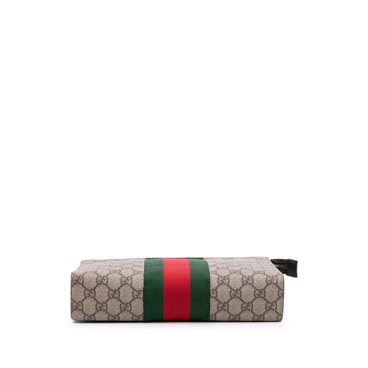 GG Supreme Web Clutch Brown - Gaby Paris