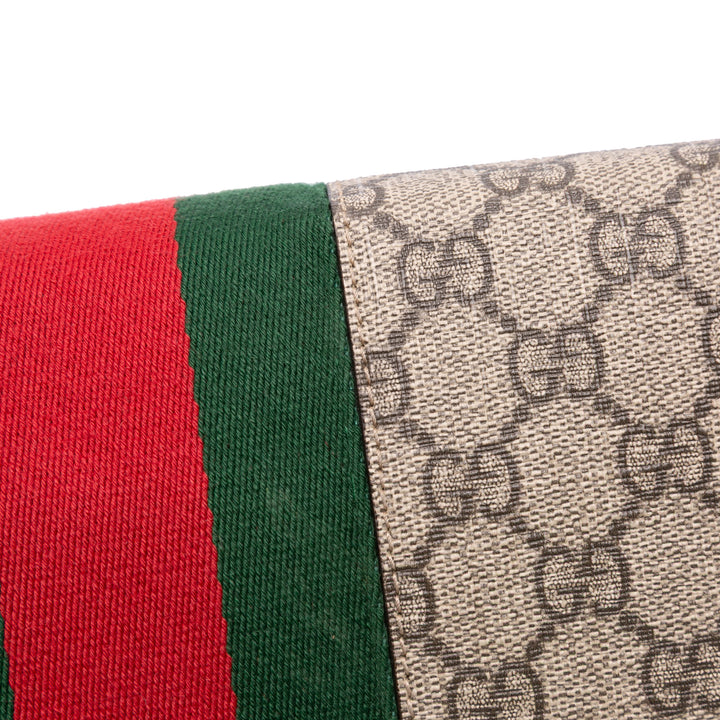GG Supreme Web Clutch Brown - Gaby Paris