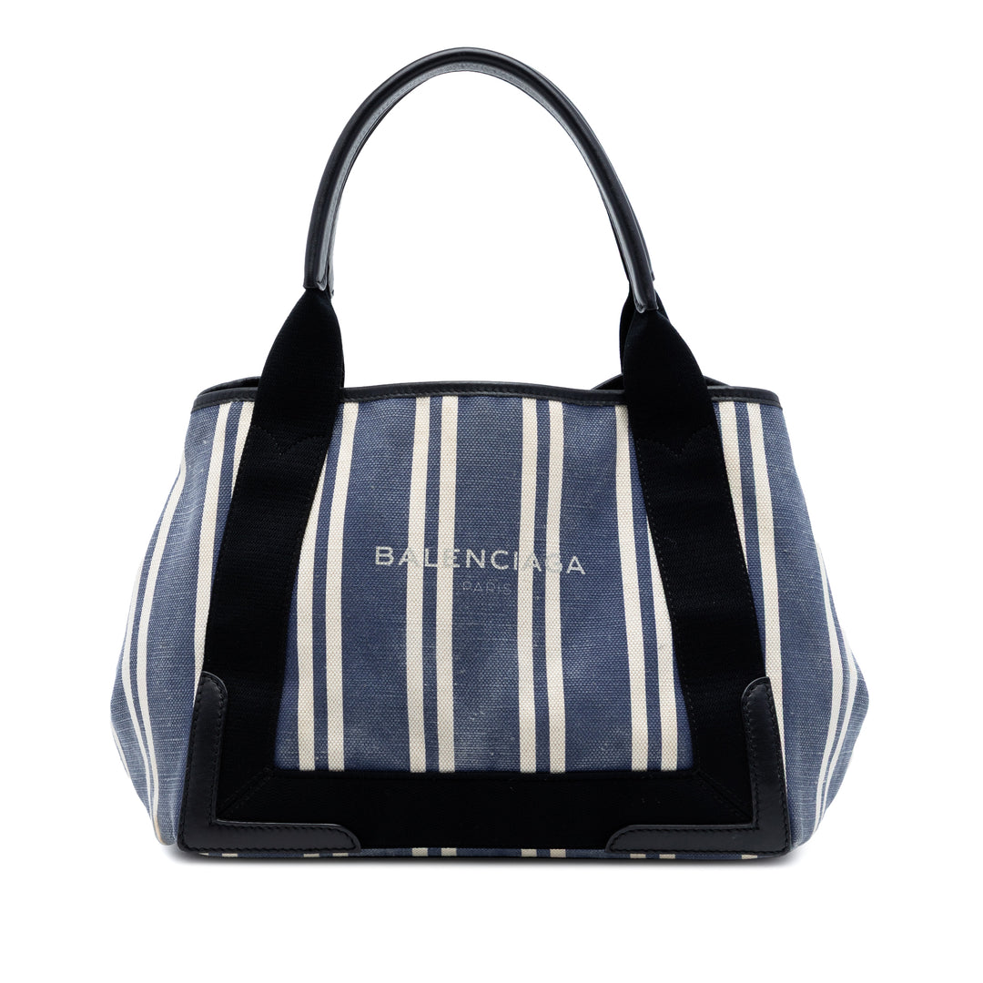 Balenciaga Toile Striped Cabas S