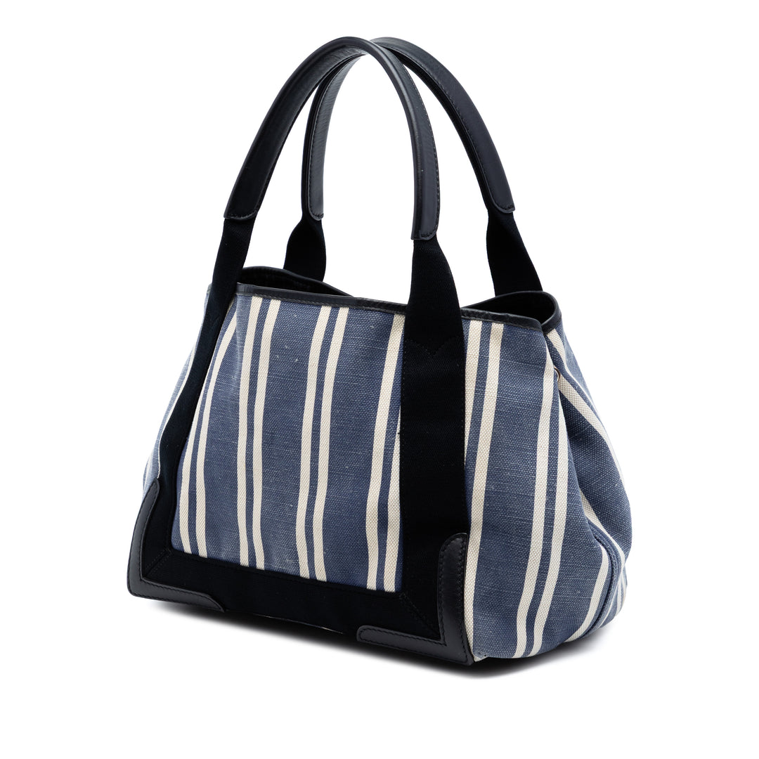 Balenciaga Toile Striped Cabas S