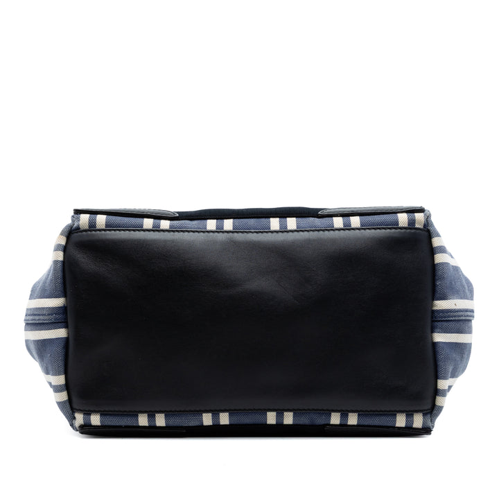 Balenciaga Toile Striped Cabas S