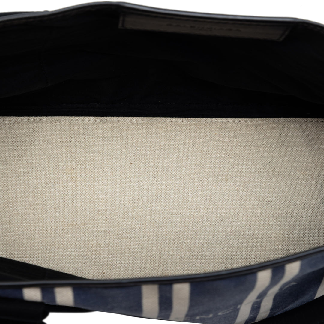 Balenciaga Toile Striped Cabas S
