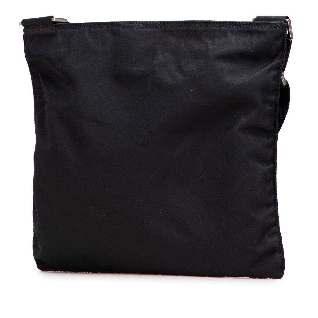 Prada Tessuto Zip Top Sac porté croisé Noir