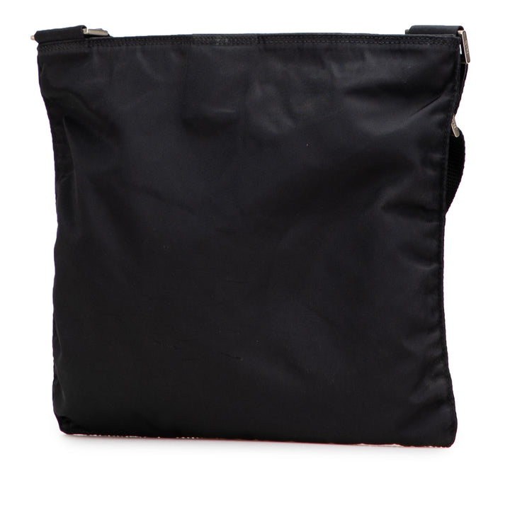 Prada Tessuto Zip Top Sac porté croisé Noir
