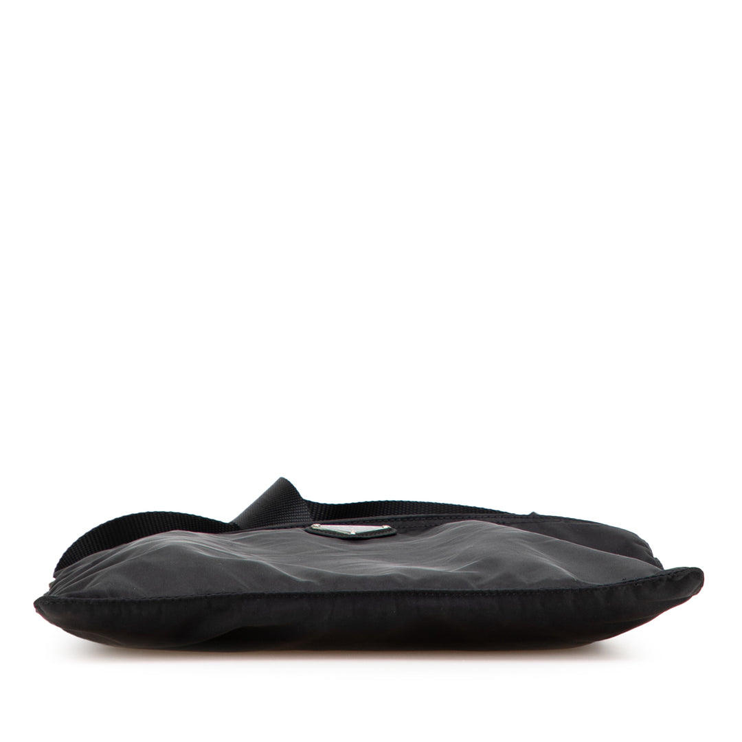 Prada Tessuto Zip Top Sac porté croisé Noir