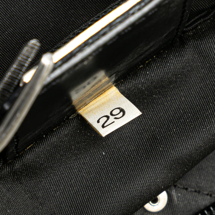 Prada Tessuto Zip Top Sac porté croisé Noir