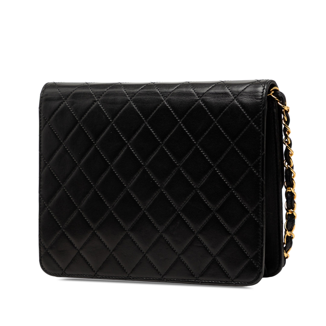 Chanel Small CC Matelassé Cuir d’agneau Simple rabat