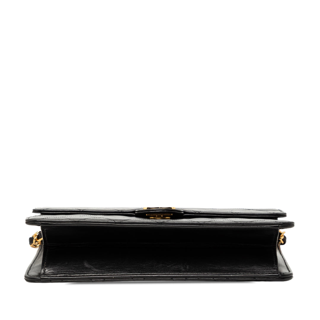 Chanel Small CC Matelassé Cuir d’agneau Simple rabat