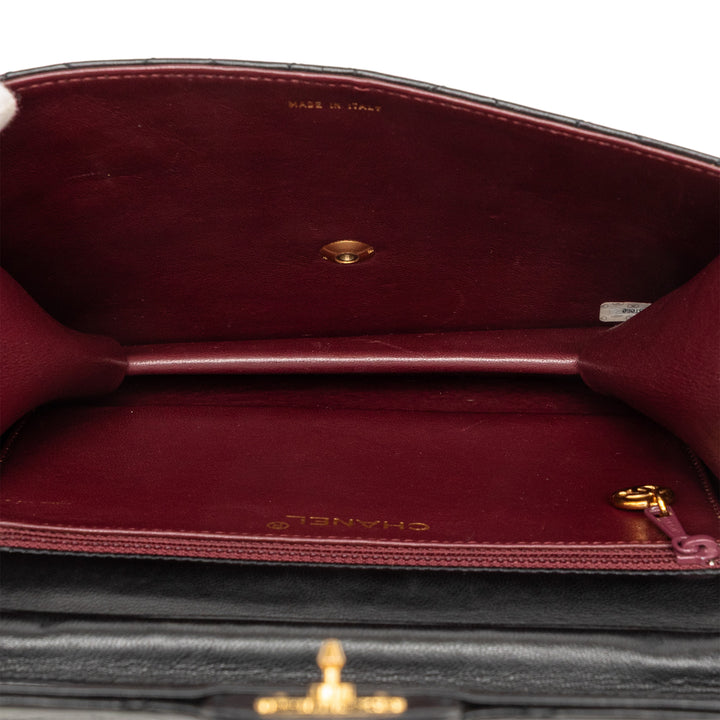 Chanel Small CC Matelassé Cuir d’agneau Simple rabat