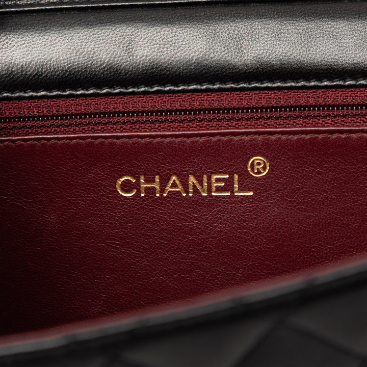 Chanel Small CC Matelassé Cuir d’agneau Simple rabat