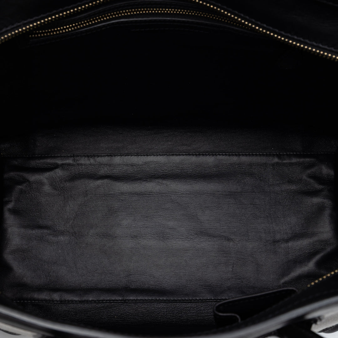 Celine Mini Bicolor Toile et Cuir Luggage Cabas