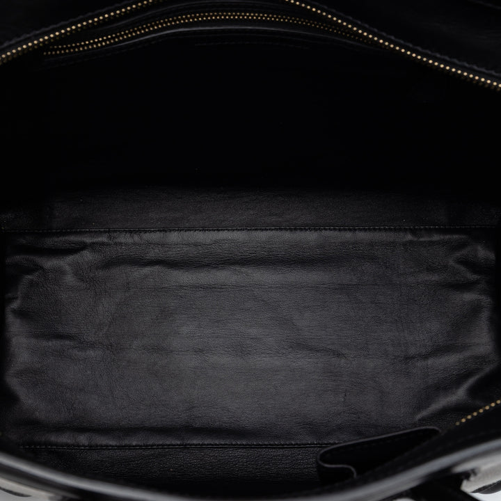 Celine Mini Bicolor Toile et Cuir Luggage Cabas