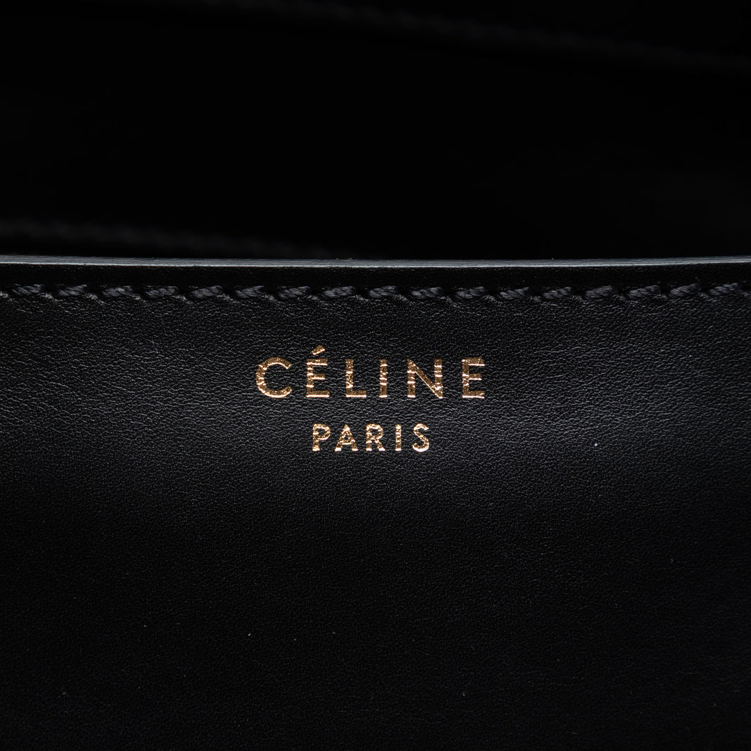 Celine Mini Bicolor Toile et Cuir Luggage Cabas