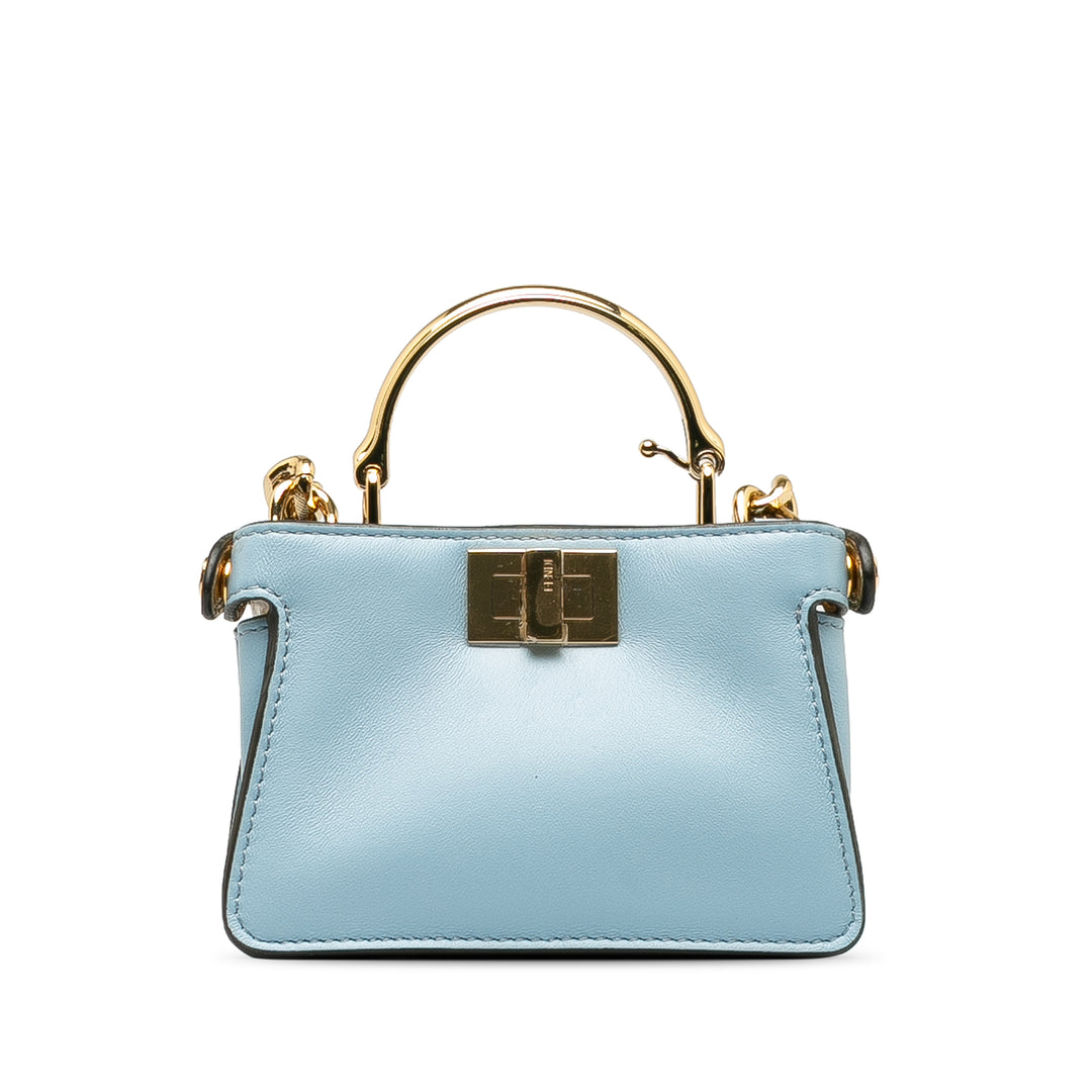 Nano Rainbow Inlay Peekaboo Satchel Blue - Gaby Paris