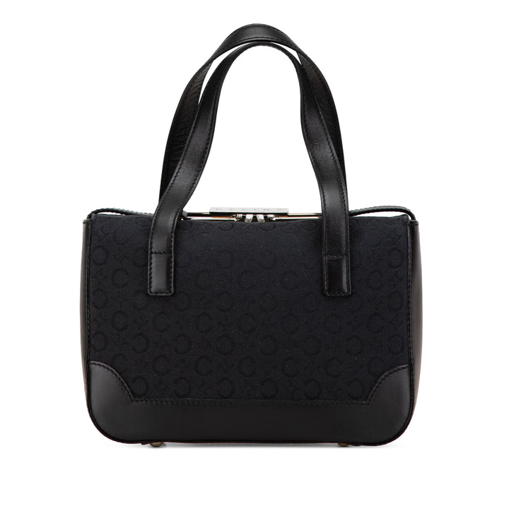 C Macadam Canvas Handbag Black - Gaby Paris