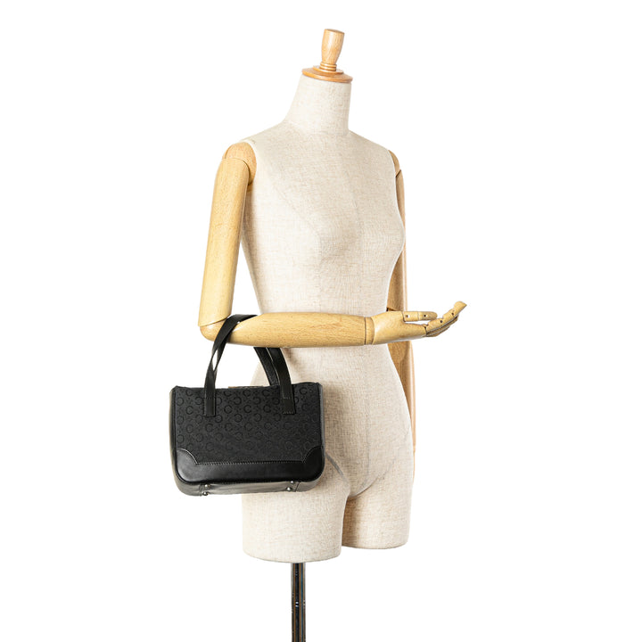 C Macadam Canvas Handbag Black - Gaby Paris