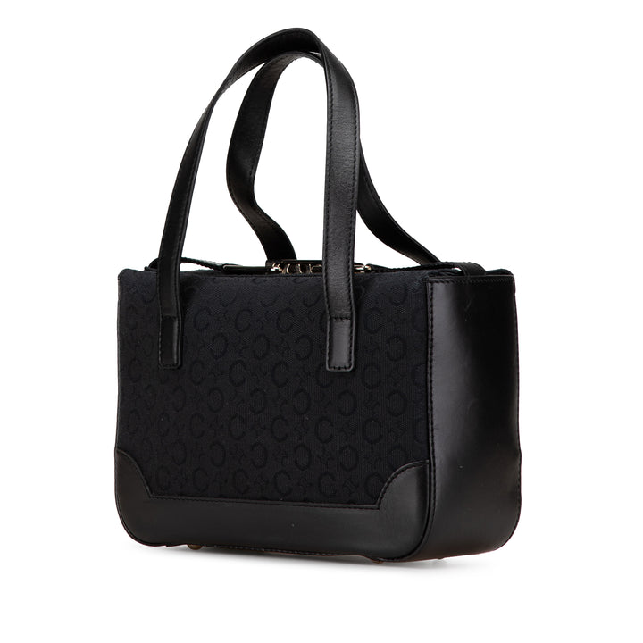 C Macadam Canvas Handbag Black - Gaby Paris