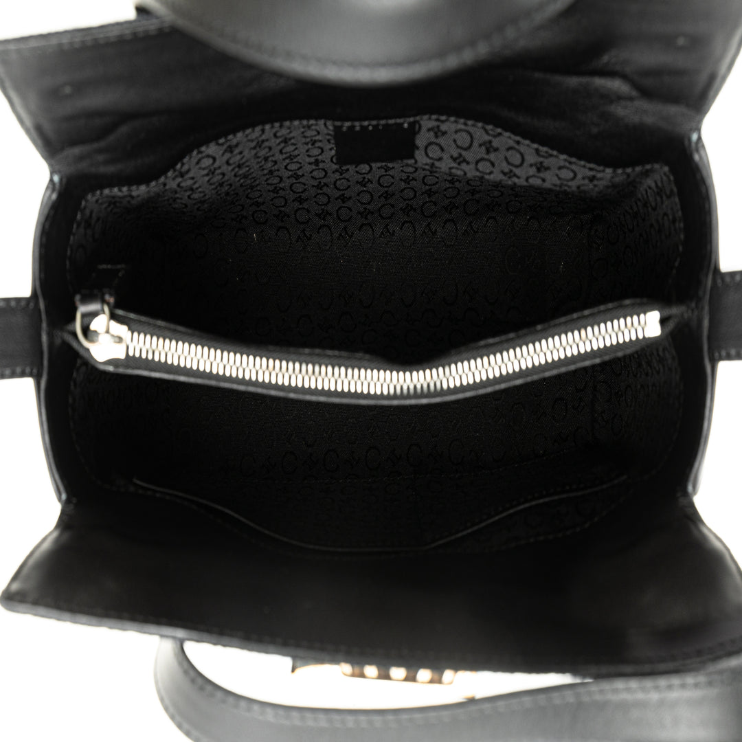 C Macadam Canvas Handbag Black - Gaby Paris
