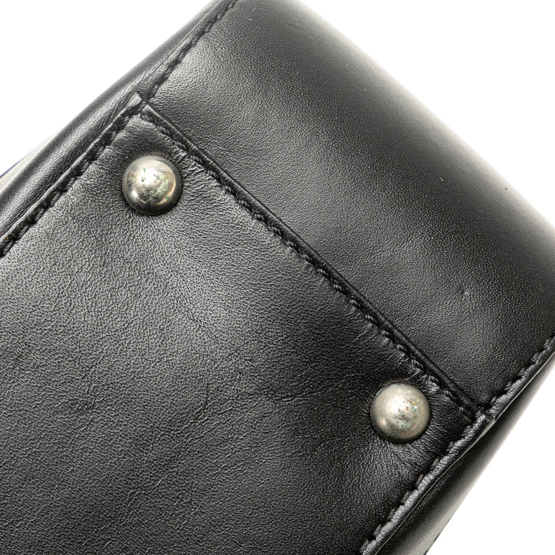 C Macadam Canvas Handbag Black - Gaby Paris